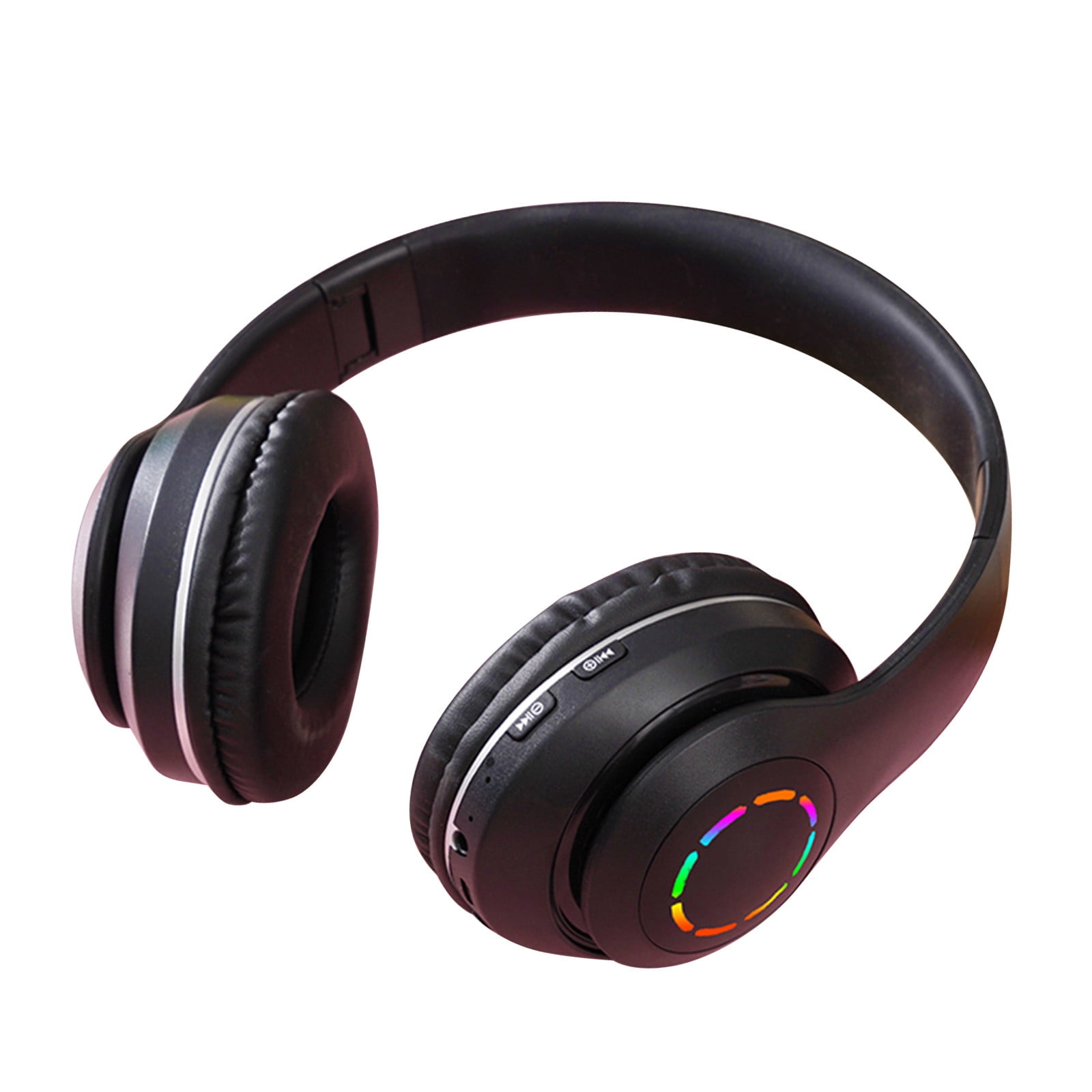 Active Noise Cancelling Headphones Bluetooth Headphones Wireless Headphones Over Ear with Microphone Deep Bass, Comfortable Protein Earpads, 30 Hours Playtime for Travel/Work - Black