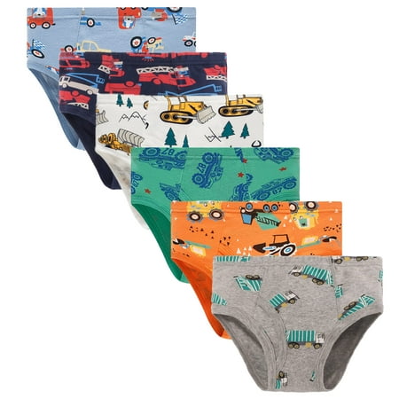 Boboking Little Boys Briefs Dinosaur Truck Toddler Kids Underwear  Multicolor (Pack of 6) 67yrs 