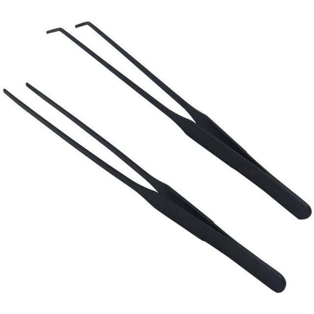 Aquarium Tweezers Extra Long , Stainless Steel Straight and Curved