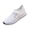 White_016, variant on Unisex Breathable Hollow Fly Knit Sneakers, Sock Slip On Lace Up Lightweight Flexible Casual Walking Shoes with Two-Tone Non-Slip Outsole Yellow 9（EU-42）