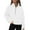White, variant on Yyeselk Half Zip Sweatshirts for Women Casual Fleece Long Sleeve Loose Quarter Zip Up Comfy Solid Color Cropped Pullover Sweatshirt with Thumb Hole Gray XL