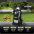 thumbnail image 3 of Open Box Sun Joe Electric Pressure Washer, Power Washer w/ Wheels, SPX3000-XT1, 3 of 12