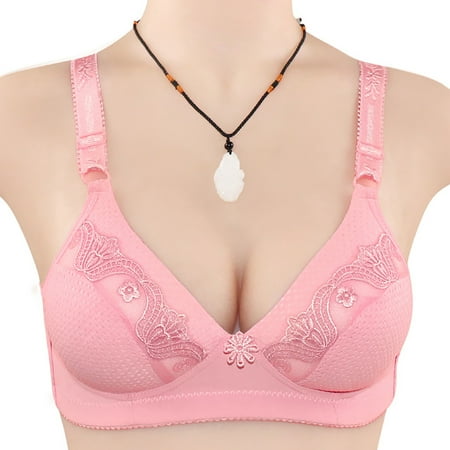 Pavied Minimizer Bras Bralettes for Women Feelingirl Bra High Support Bras For Women Adjustable Strap Full Coverage Up Bras Comfortable No Underwire Wireless Bras Seamless Bras Womens Bras Pink 42