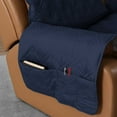 thumbnail image 6 of TOPCHANCES Recliner Sofa Cover, One-piece Reclining Couch Slipcover for 2-Seater Recliner Sofa, Waterproof Furniture Protector for Pets Kids, Navy Blue, 6 of 9