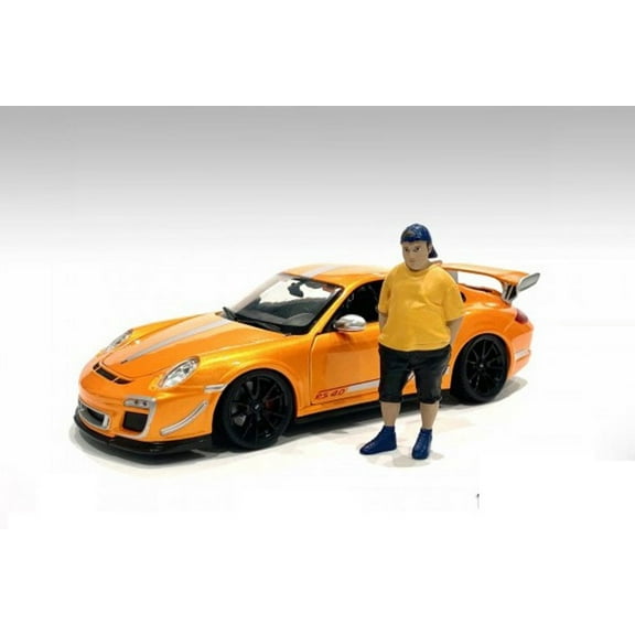 Car Meet 1 Figure II, Yellow and Black - American Diorama 76278 - 1/18 scale Figurine - Diorama Accessory