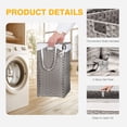 thumbnail image 2 of CONCETTA Laundry Hamper with Removable Liner, 90L Wicker Laundry Baskets, Gray, 2 of 8