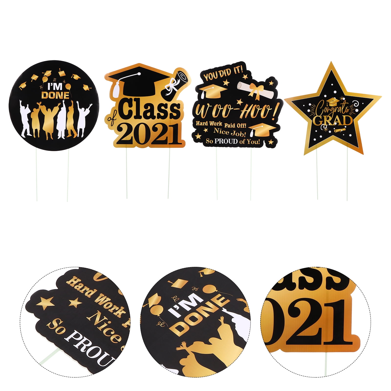 4pcs Plastic Graduation Garden Yard Signs Outdoor Party Decorative Lawn  Signs - Walmart.com