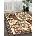 thumbnail image 3 of Ahgly Company Machine Washable Indoor Square Traditional Red Brown Area Rugs, 3' Square, 3 of 7