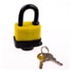 thumbnail image 1 of Candado impermeable, cerradura de cobre, cilindro, cubierta de goma, cerradura compacta con 2 llaves para casas, oficina, jardín, 60mm, 1 of 8