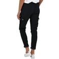 thumbnail image 3 of Enwejyy Womens Fashion Workwear Solid Pockets Elastic Waist Full Length Cargo Pant, 3 of 3