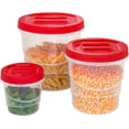 thumbnail image 1 of Juego de 3 Contenedores recipientes para alimento con tapa en Plástico libre de BPA Jaguar Plásticos Articulo de Cocina, 1 of 2