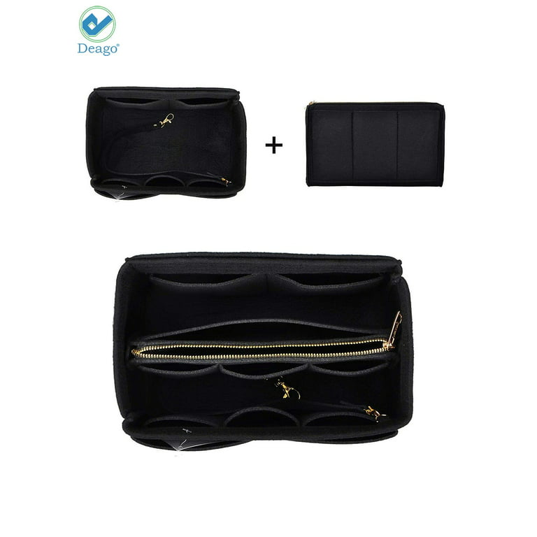 Doxo Purse Organizer Insert & Base Shaper 2pc Set, Felt Handbag Bag For LV  Speedy 35 40 (XL-Beige)