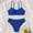 Blue, variant on Laipiong Girl's 2 Piece Swimsuits Summer Hawaiian High Waist Adjustable Strap Sport Bikini Sets 2026 Comfy Beach Vacation Bathing Suits