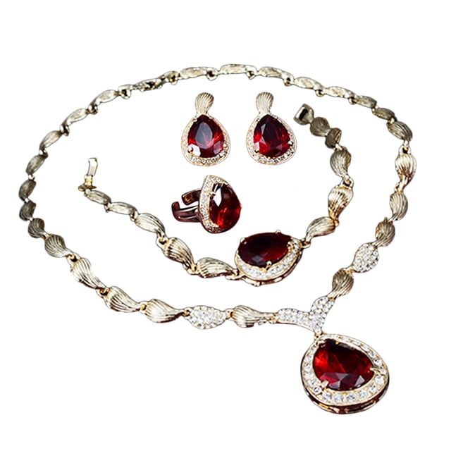 Juego De Joyería Duradera, aleación + Rhinestones Dama Joyería, No Es Fácil De Deformar A La Mujer Para Un Regalo