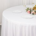 thumbnail image 4 of BalsaCircle 132 in White Scuba Polyester Round Tablecloth Party Linens Events Reception Decorations Supplies, 4 of 8