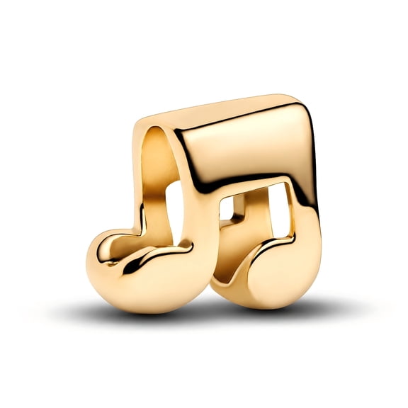 925 Sterling Silver Golden Music Note Charm Bead for Bracelet Charms Bangle Pendant Jewelry