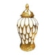 thumbnail image 4 of Jarrón de porcelana con diseño de jengibre, jarrón de cerámica, arreglo floral, tarro decorativo con tapa L, 4 of 9