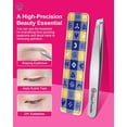 thumbnail image 5 of Expert Slant Tip Tweezers with Leather Case, General Sharp & Precision Stainless Steel Tweezer for Eyebrows, Facial Hair and Fine Hairs Removal (Silver), 5 of 14