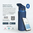 thumbnail image 6 of WaterH BOOST Smart Water Bottle with Reminder to Drink&Tracker-Double Wall Vacuum Insulated Stainless Steel, Wide Mouth 32 oz, for Gift-Blue, 6 of 9