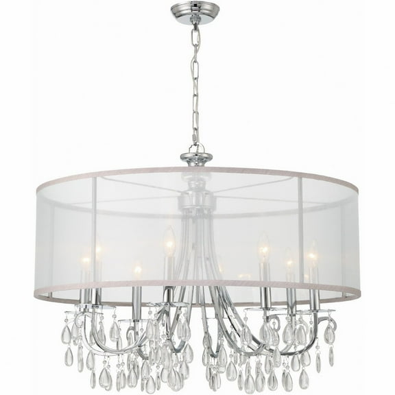 Eight Light Chandelier In Minimalist Style 32 Inches Wide By 26 Inches High-Polished Chrome Finish -Traditional Installation Crystorama Lighting