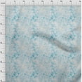 thumbnail image 4 of oneOone Rayon Turquoise Blue Fabric Abstract Line Drawing Floral Sewing Craft Projects Fabric Prints By Yard 56 Inch Wide, 4 of 5