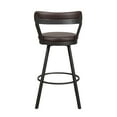 thumbnail image 4 of OakvillePark Belmar Swivel Pub Height Barstool (Set of 2), Brown, 4 of 6