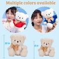 thumbnail image 4 of Personalized Gifts for Women Men Stuffed Bear Plush Toys with Customized Photo Text, Personalized Teddy Bear as Special Gifts for Christmas Valentines Day Birthday, 10 inch-Photo Text, 4 of 6