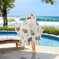 thumbnail image 3 of Yayeee Kids Hooded Towel with Hand Pockets Beach Soft Absorbent Bath Wrap 50 x 23.5 inch, Light Gray Bears, 3 of 5