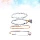 thumbnail image 3 of Juego de 4 pulseras con borlas y cuentas de mármol para mujeres y niñas., 3 of 7