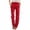 Red*, variant on RUTAYY Women's Pants Casual Straight Leg Stripes Side Pockets Comfortable Loose Fit Bottoms with Drawstring Waist Trendy Beach Trousers