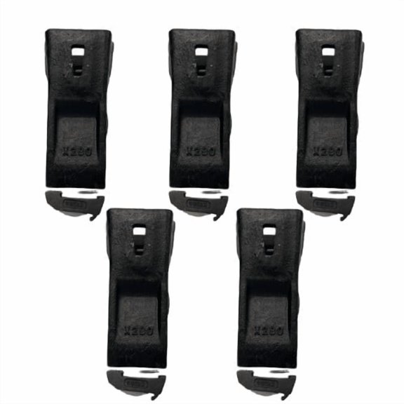 5 SET X290 Bucket Tooth Teeth with K290s Steel Locks FITS FOR X290