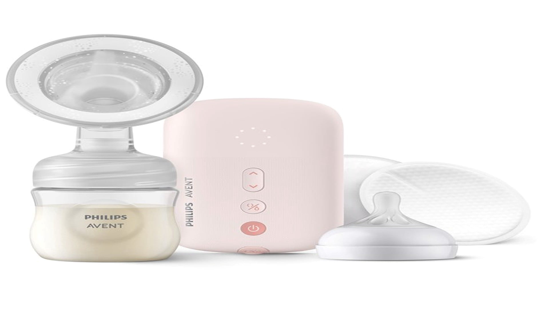 Philips AVENT Single Electric Breast Pump Advanced with Natural Motion Technology, SCF391/62, Pump Light Pink, Bottle Clear