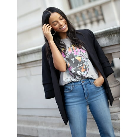 Scoop Women's AC/DC Hi Low Boyfriend T-Shirt