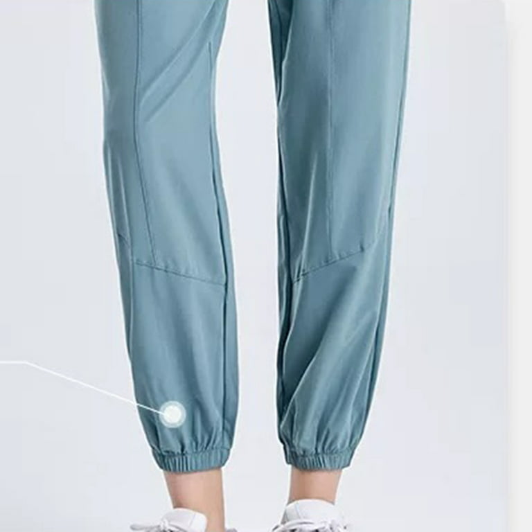 Clearance Plus Size Mid Waist Jogger Pants Sweatpants Women's Large Size  Pocket Sports Pants Women's Loose Speed Dry Showing Thin Mid-waist Casual