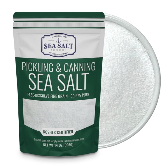 Sea Salt Superstore Pickling & Canning Salt, 14 oz Bag, Gluten-Free and Kosher Salt