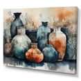 thumbnail image 2 of Designart "Blue And Orange Artisanal Boho Pottery II" Boho Pottery Canvas Wall Art, 2 of 5