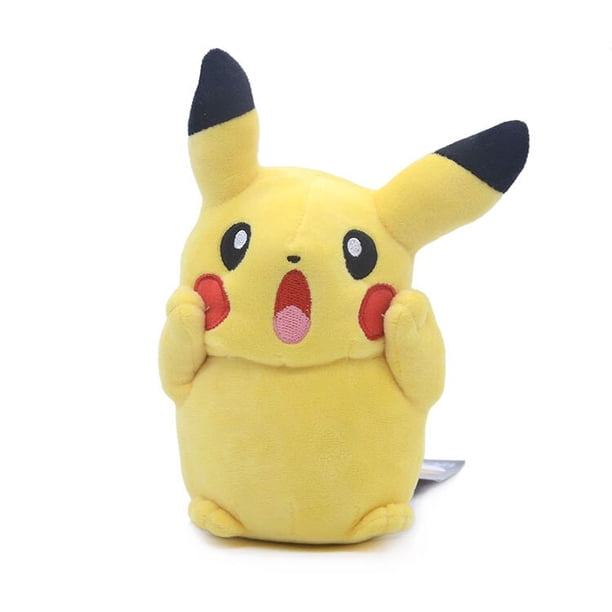 Juguete de peluche de Pikachu Pokemon para niños, muñeco de peluche de Pikachu durmiente de dibujos animados, almohada de muñeca de elfo de grito de peluche suave, regalo de cumpleaños para niños, 18- qiuyongming unisex