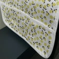 thumbnail image 3 of Lemon Microwave Oven Cover, Rhythmic Citrus with Blossom Leaves Sliced Vitamin C Healthy Print, Water Resistant Organizer with Pockets for Kitchen, 36" x 12", Earth Yellow Grey, by Ambesonne, 3 of 4