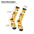 thumbnail image 2 of Naloa Yellow Polka Dot Sunflower Thigh High Socks Extra Long Stretchy Sock Women Over Knee High Opaque Stocking Daily Wear, 2 of 6