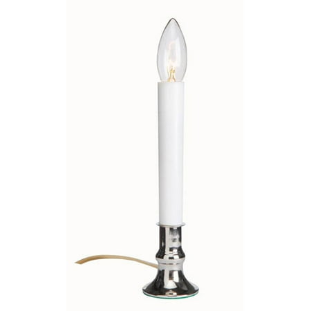 Arts And Crafts Lamps - Darice Electric Candle Lamp with On/Off Sensor, Silver Base, 7 inches