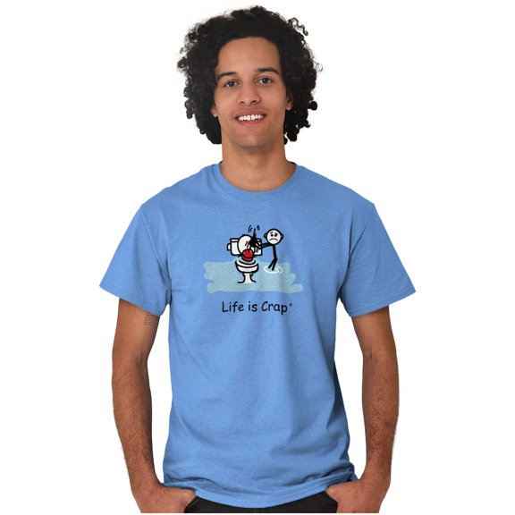 Toilet Plunger Clog Bathroom Novelty Men's Big & Tall Crewneck Graphic Tee Brisco Brands 2X