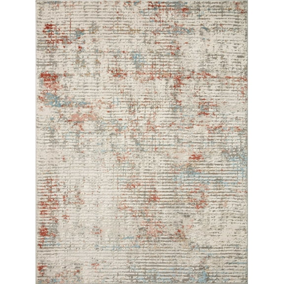 Loloi Estelle Collection EST-04 Ivory / Multi Abstract Area Rug 3'-11" x 5'-7"