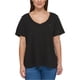thumbnail image 1 of Tommy Hilfiger Womens SS Basic T-Shirt, black, Plus Size, 1X, 1 of 1