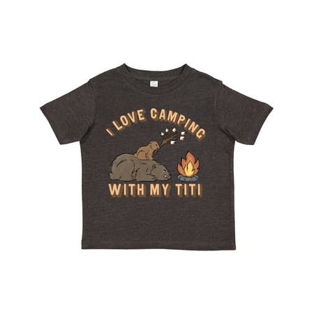 

Inktastic I Love Camping with My Titi Gift Toddler Boy or Toddler Girl T-Shirt