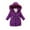 Purple, variant on Jgppe Girl Winter Dress Coats Warm Outwear Hooded Thicken Padded down Jacket Windproof 8-12 Years