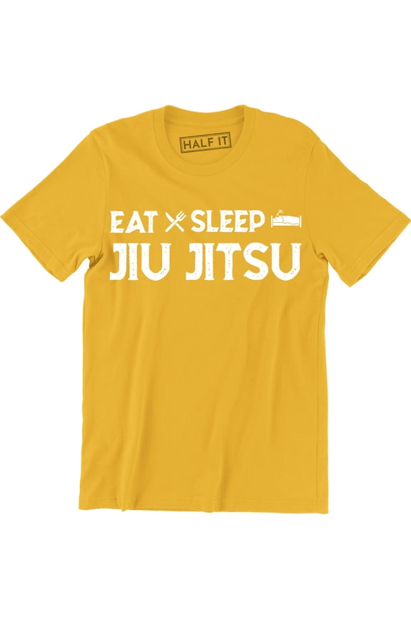 Eat Sleep Jiu Jitsu Funny Routine Mens Martial Art Combat Sport Game T-Shirt