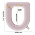 thumbnail image 3 of Soft Toilet Seat Cover with Handle, Knitted Winter Toilet Ring, Washable Two-Tone Covers for Round and Rectangular Toilet Seats, Comfortable and Easy to Clean, 3 of 8