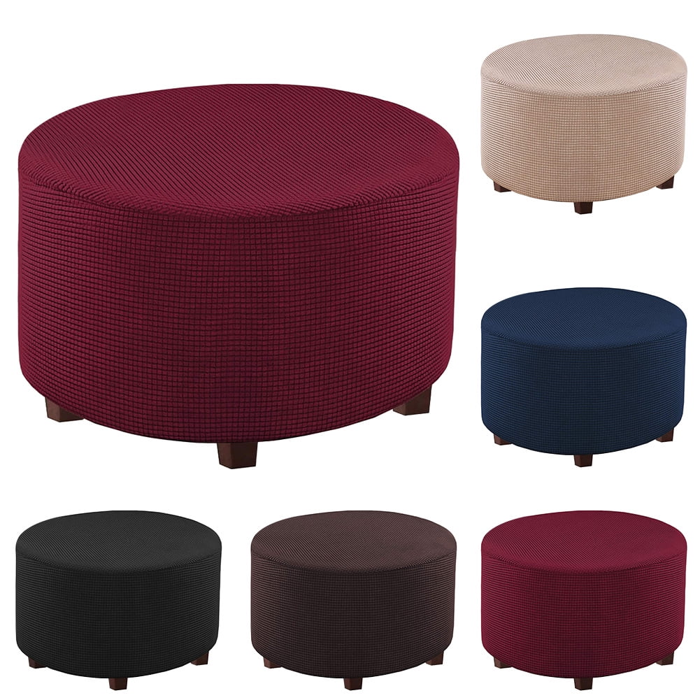 Details about   1-Piece Stretch Storage Ottoman Slipcover Furniture Protector Ottoman Covers 