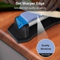 thumbnail image 3 of Knife Sharpening Stone,tri stone knife sharpener, Whetstone Knife Sharpener with Non-Slip Base, Angle Guide & Leather Strop, for Kitchen Knives and Pocket Knives and More, 3 of 12