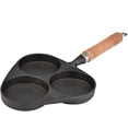 thumbnail image 1 of Mini Egg Pan 3 Shapes Cast Iron Omelette Frying Burger Fried Pot, 1 of 5
